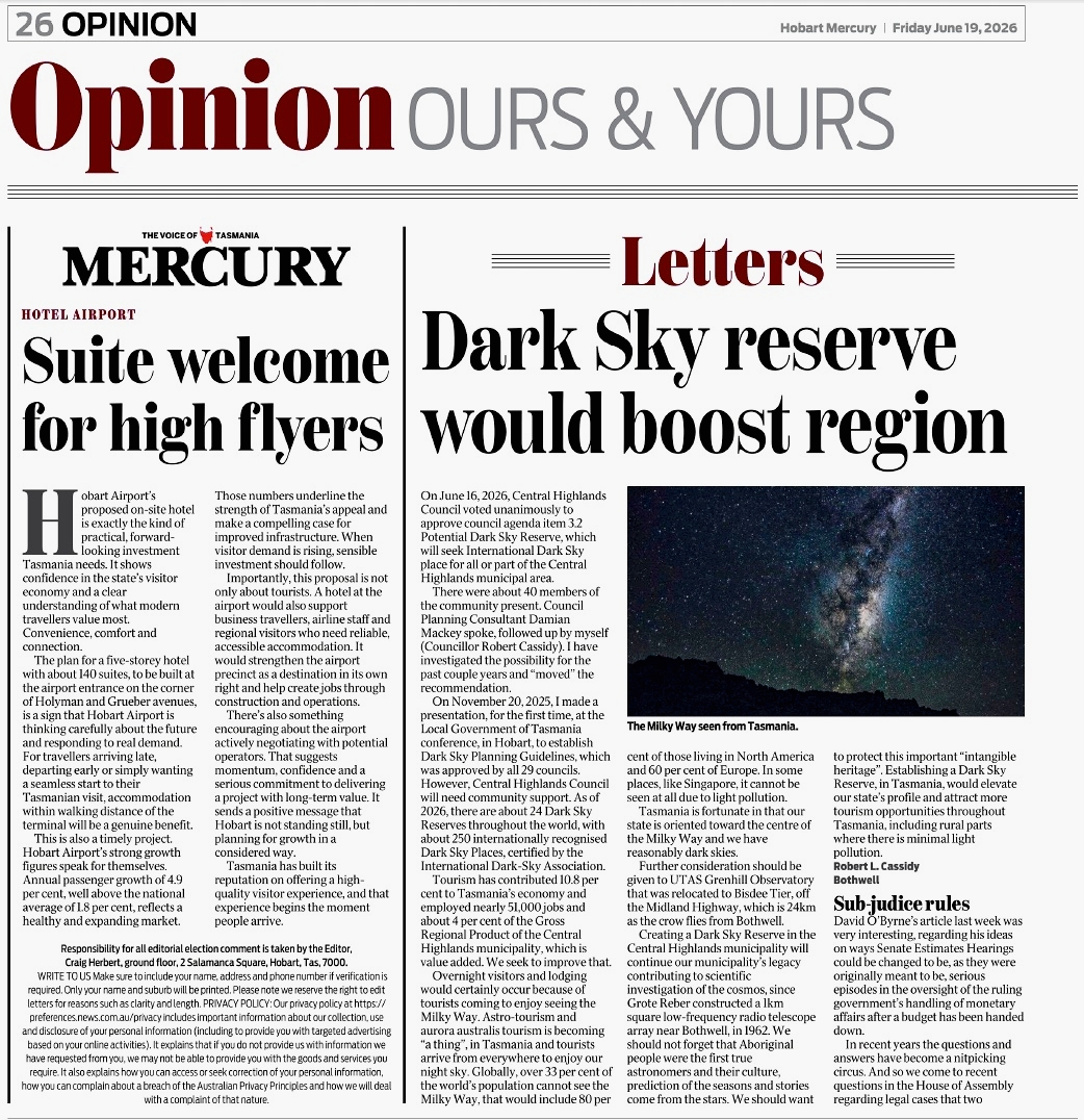 Mercury, Friday, June 19, 2026 edition, page 26, Dark Sky Reserve