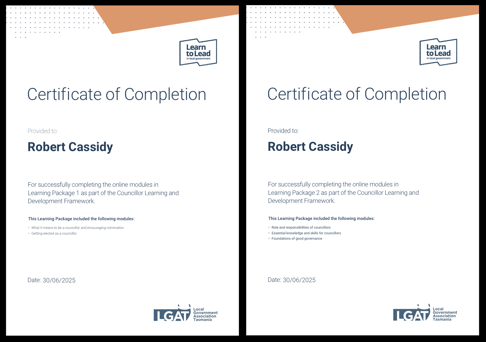 LGAT Certificate of Completeion LGAT Certificate of Completeion