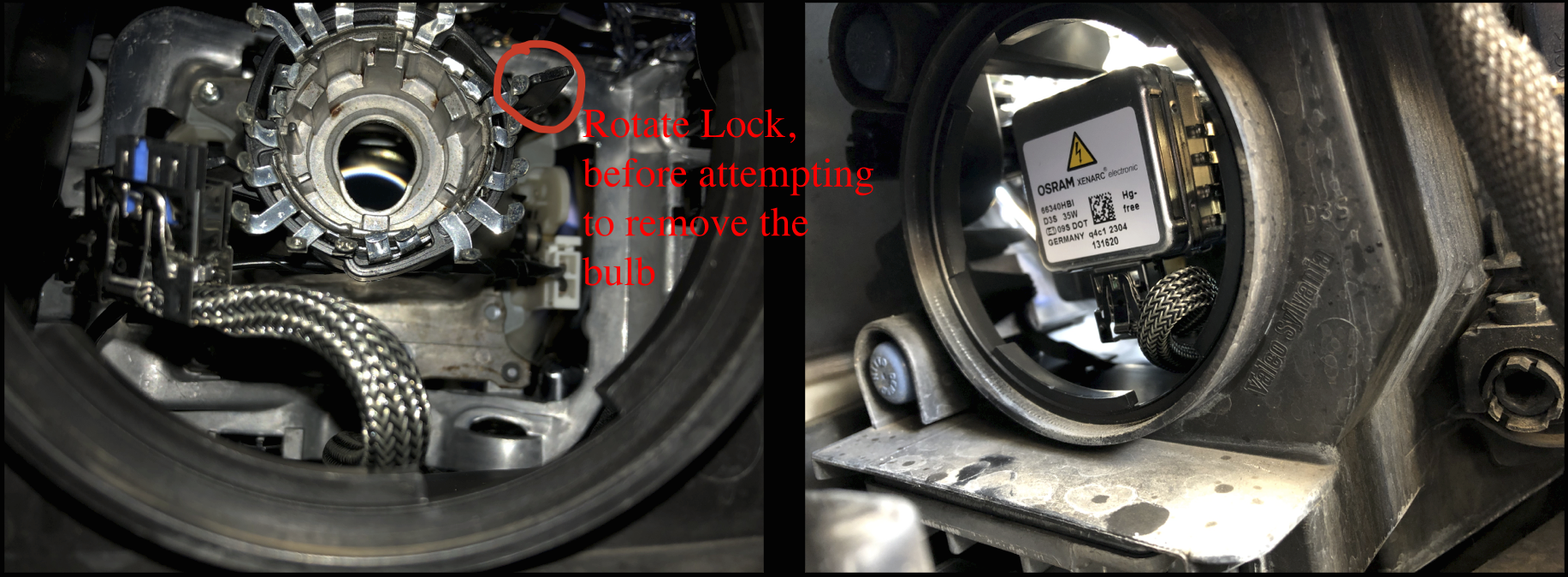 Back of Headlight Assembly