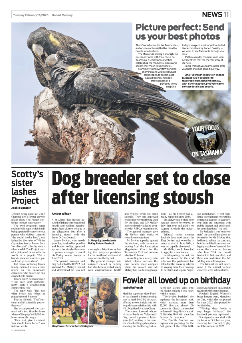 Mercury newspaper, February 17, 2026 edition, page 11