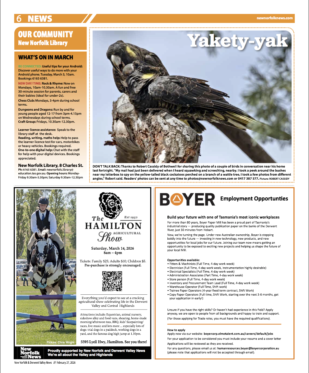 New Norfolk news, February 27, 2026 edition, page 27